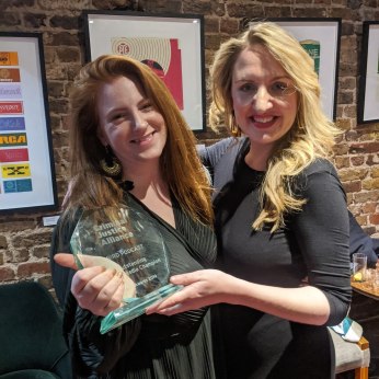 Kate and Nina with their award